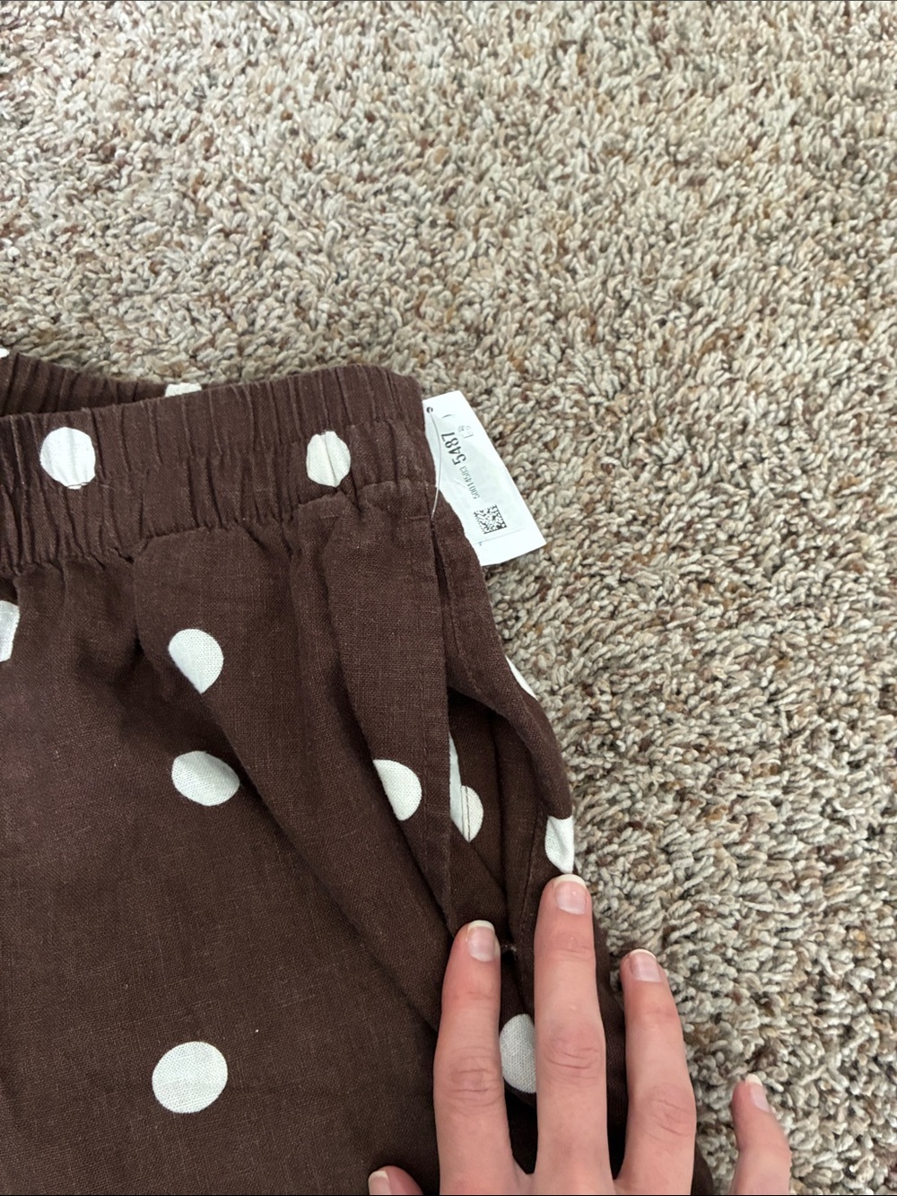 Old Navy Brown Polka Dot Pants - Picture 3 of 6